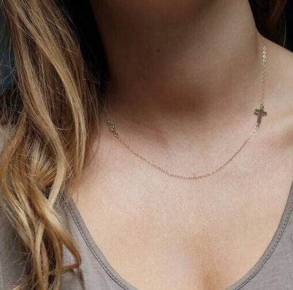Collier Croix En Alliage