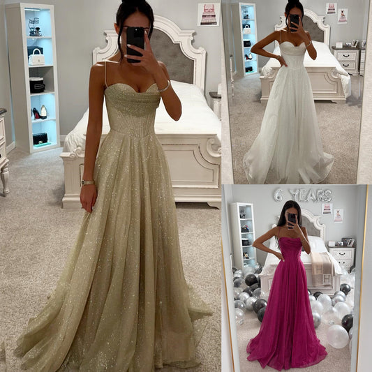 Cocolii robe longue bronzage à fines brides sans manches femme élégant de soirée cérémonie