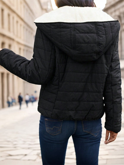 Manteau court léger et chaud pour femme